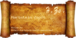 Hartstein Zsolt névjegykártya